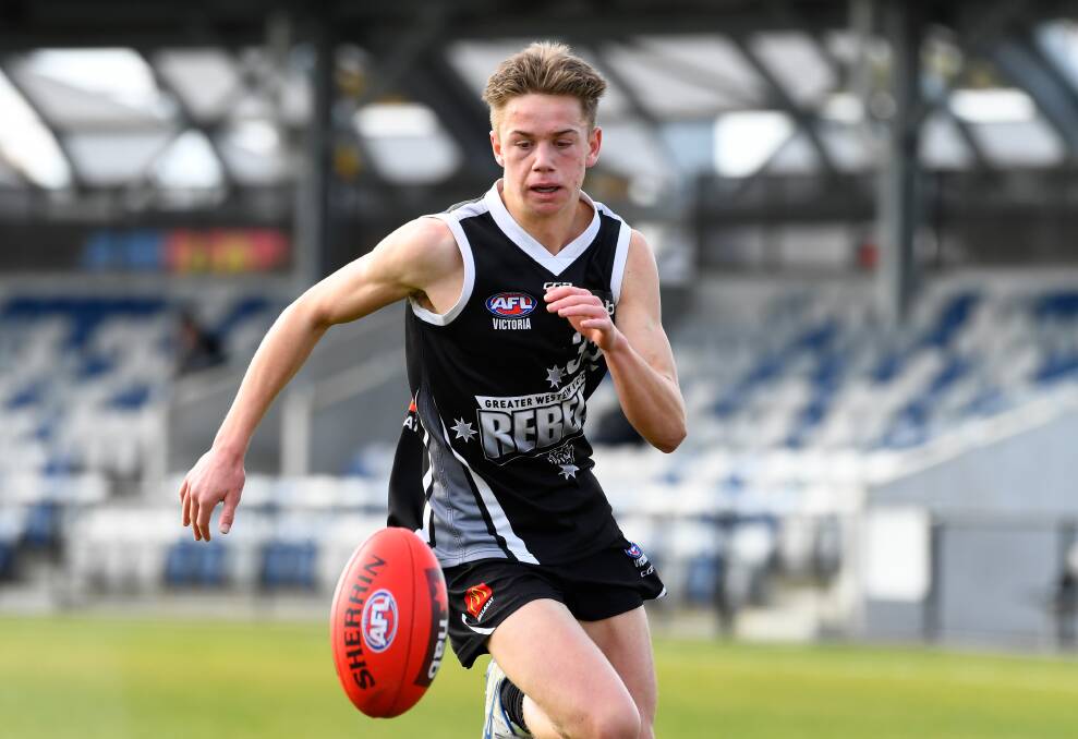 WAIT: Rebel Harry Sharp (East Point) clocked a two-kilometre time trial record of five minutes and 28 seconds at AFL Combine. Picture: Adam Trafford