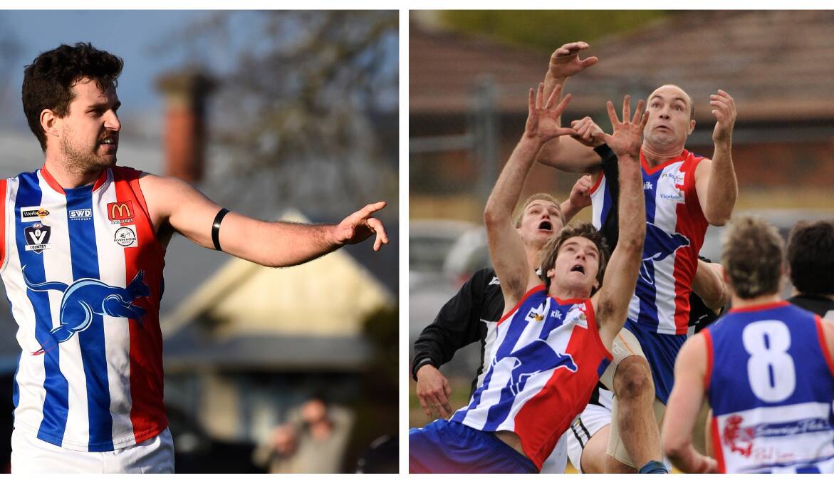 East Point playing-coach Jackson Merrett (left) and former East point captain and coach Dan Jordan (a league hall of famer now coaching Darley) follow in Charlie Clymo's footsteps having taken the helm at Eastern Oval.