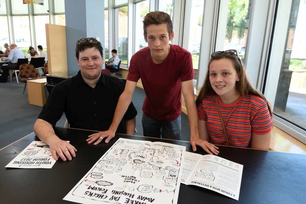 PLAN: Ballarat youth councillors Jacob Conlin-Hurd, Mitchell Burgess, Hayley Ryan say more than one solution is vital. Picture: Lachlan Bence