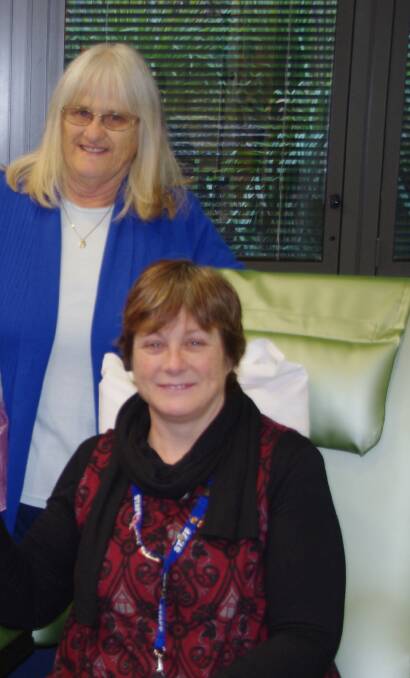 PROUD: Invermay TOPIC members Judy Holloway and Susan Martin visit BRICC.