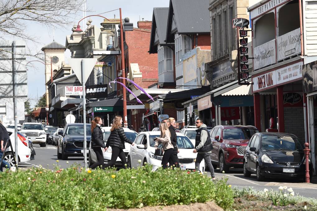 Daylesford's main street is pumping once more after two tough pandemic years. Picture by Kate Healy