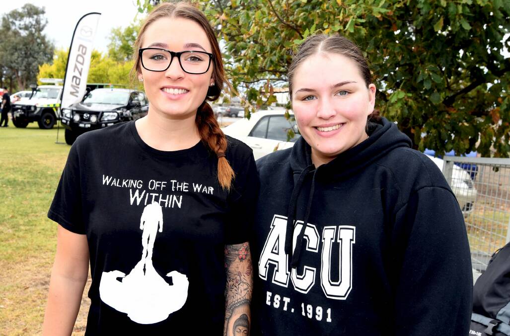 SUPPORT: Brittany and Alexandra Creelman step out for the Ballarat event last month. Picture: Lachlan Bence