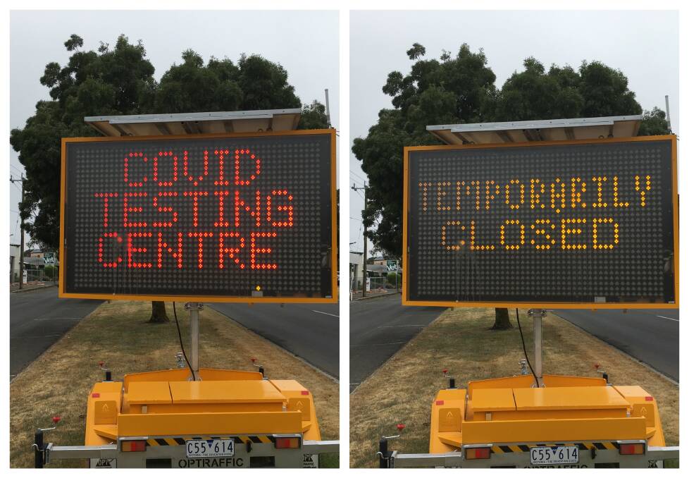 ON SITE: Signs from Creswick Road on Wednesday morning show no sign of easing soon.