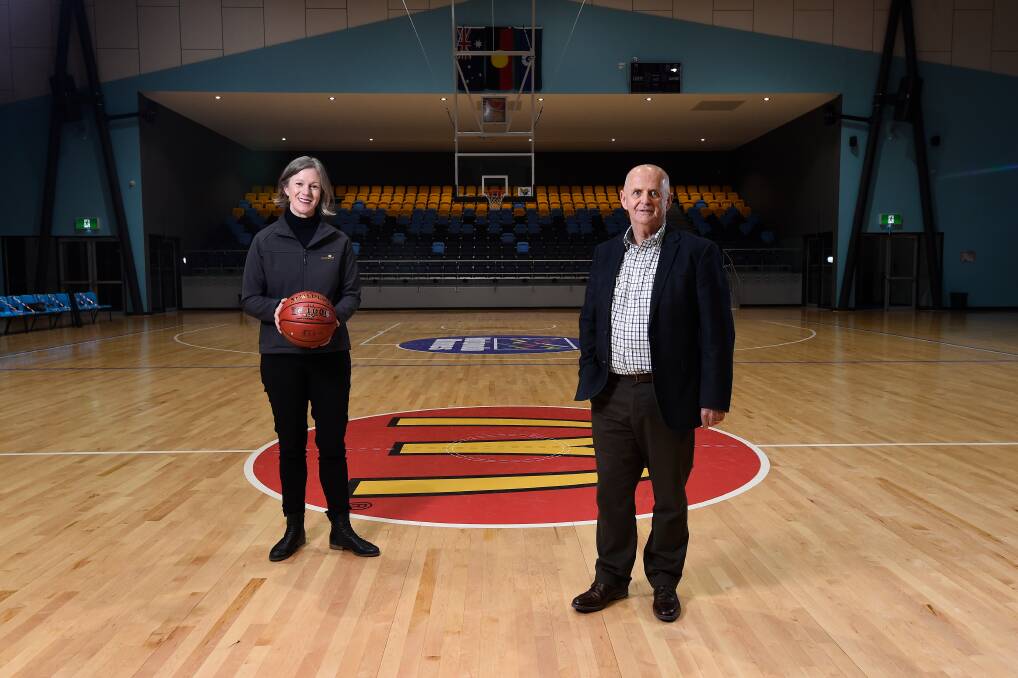 TEAMWORK: Sovereign Hill chief Sara Quon and Basketball Ballarat chief Peter Eddy say the city should not be waiting to get a move on events for 2022 to help Ballarat rebound, economically and culturally, from the pandemic. Picture: Adam Trafford