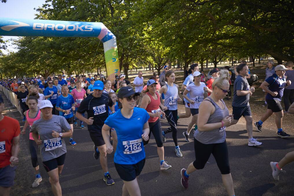 OFF AND RUNNING: More than 1650 runners and walkers get out on course for the inaugural Run for a Cause. Pictures: Luka Kauzlaric