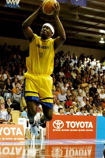 LEGACY: Barbados' Dean Browne on his way to the basket in Commonwealth Games action at the Minerdome in 2006. Picture: The Courier