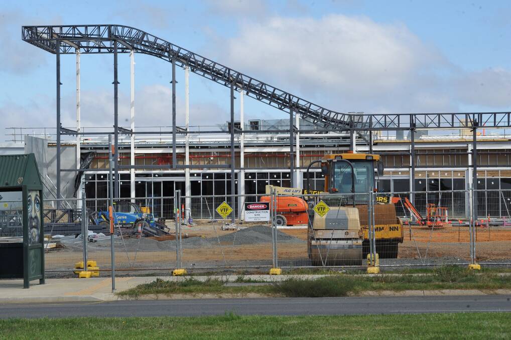CONSTRUCT: Coles new supermarket taking shape on Creswick Road last month. Picture: Lachlan Bence