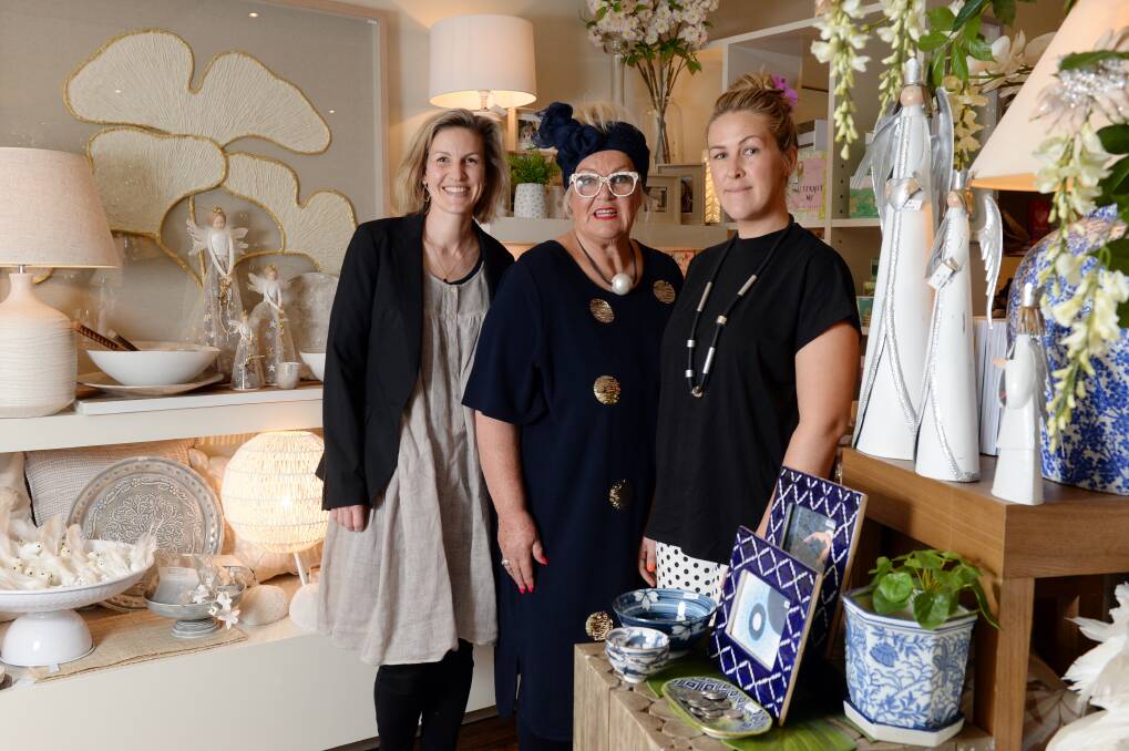 TEAM: Angela, Wen and Prue McLachlan say there is still very much a shopper demand for unique, personal retail. Picture: Kate Healy
