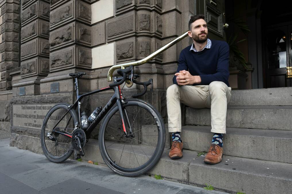 FOCUS: Cyclist Nick Locandro is preparing for another epic adventure ride to test his mettle while raising awareness and funding for dementia support in Ballarat. Picture: Lachlan Bence