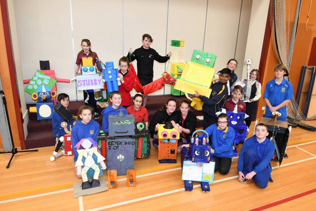 PROGRAM FUN: Robots were a big factor in regional maths challenge day at Buninyong Primary School.
Picture: Lachlan Bence