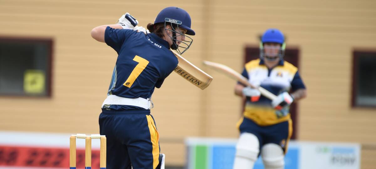 HOWZAT: Ballarat Bolt's bat Lillee Barendsen in action last summer with female participation in cricket doubling nationwide the past four years. Picture: Kate Healy