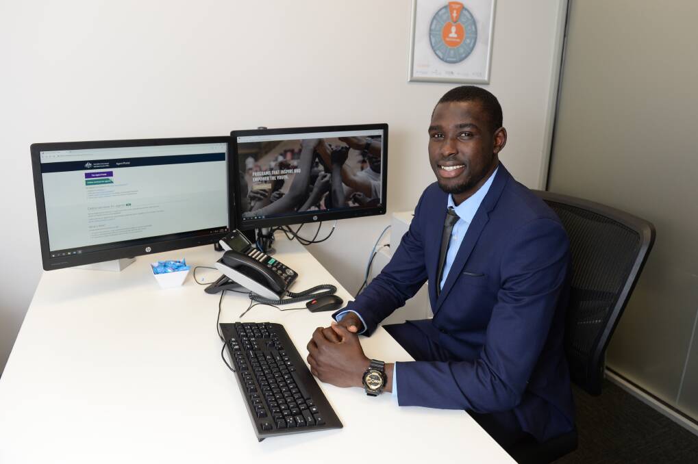 VALUE: Miner Kuany Kuany says community support in Ballarat helped him get a career start in accounting while working on his game. Picture: Kate Healy