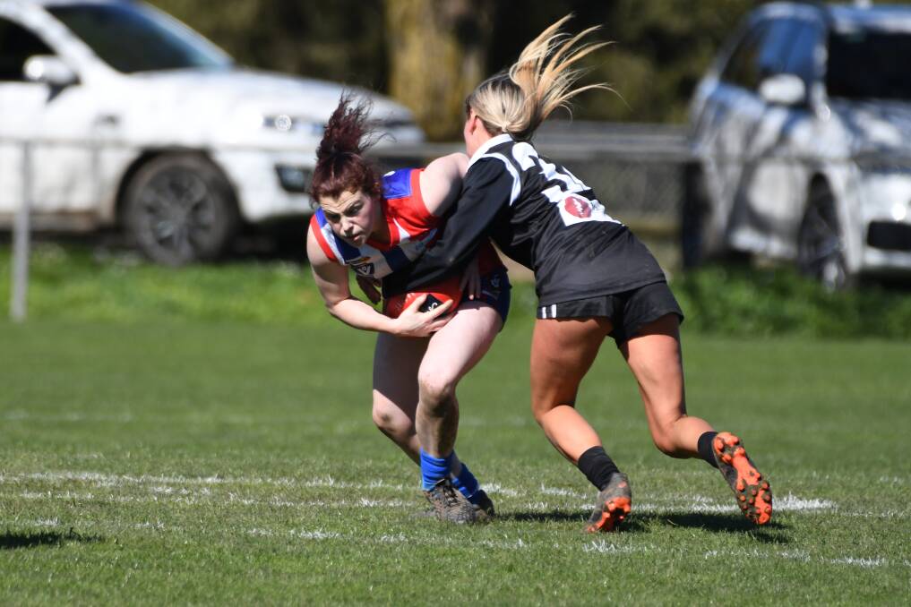 GROWTH: Action from Ballarat Football League youth girls competition last season - a long time and lot of hard work in the making. 