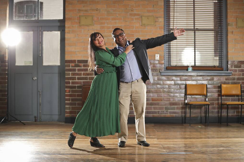 WARMING UP: Sovereign radiology co-principal Alicia Wang Sheludko prepares to show colleague and sonographer Randhir Sewgolam how to waltz for Dancing With Our Stars. Picture: Luke Hemer