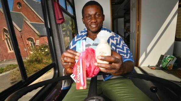 Constantine Osuchukwu from the One Humanity Shower Bus.