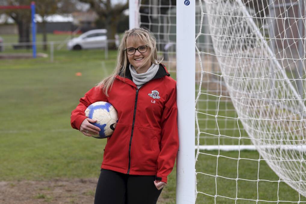 BIGGER PICTURE: Ballarat Soccer Club president Lucy Brennan is leading a play to make her sport a more inclusive place for all women - and results are starting to show amid a pandemic. Picture: Lachlan Bence