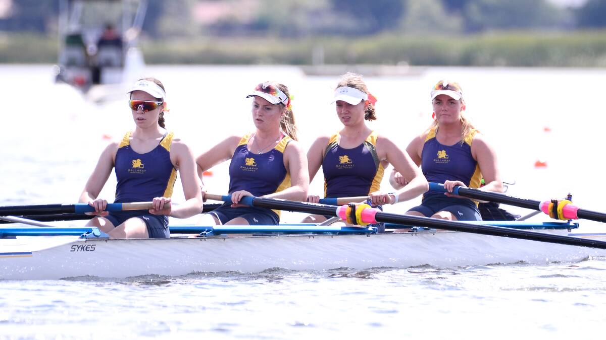 MAKING WAVES: Ballarat Grammar girls firsts crew for 2022, follow in the wake of Sarah Chibnall who is returning to Ballarat as guest speaker for an International Women's Day event. Picture: Adam Trafford