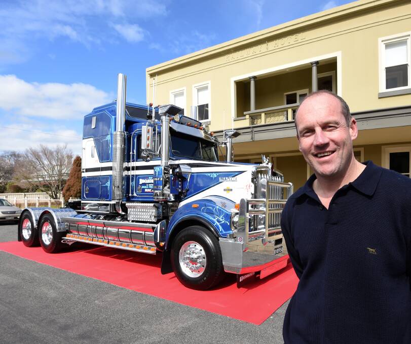 LEGENDARY: Broadbent Grain co-owner Michael Broadbent says a new, limited edition heritage-style truck is a special addition to the company fleet. Picture: Lachlan Bence