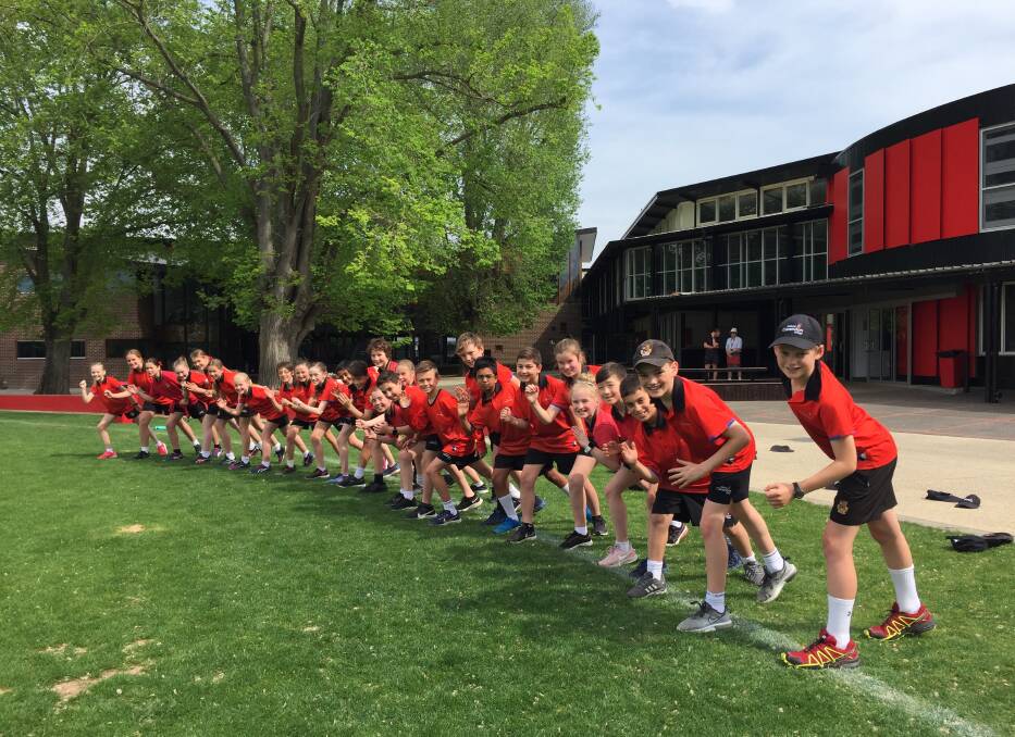 ON THEIR MARKS: Ballarat Clarendon College year five pupils are ready to get running and help promote Run for a Cause.