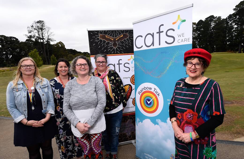 OUTOOK: CAFS chief Wendy Sturgess with inclusion team Shirl Lamperd, Liz Hardiman, Kylie Kennedy-Climpton and Erin Clark. Picture: Adam Trafford