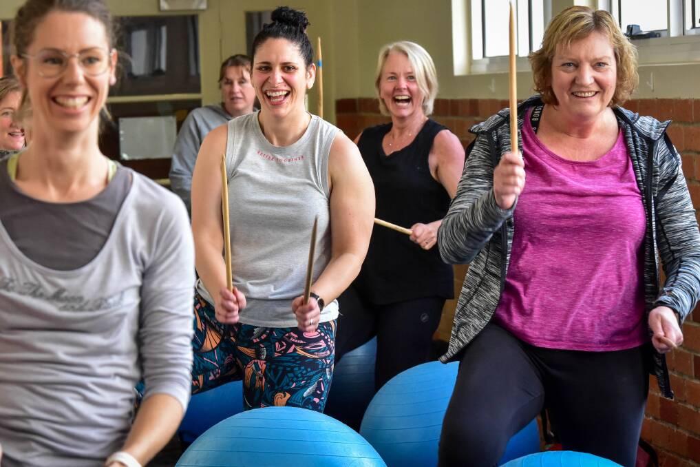 NEW MOVES: The cardio-drumming workshop was popular in the inaugural Make Your Move event in Ballarat last year. Pictures: Brendan McCarthy