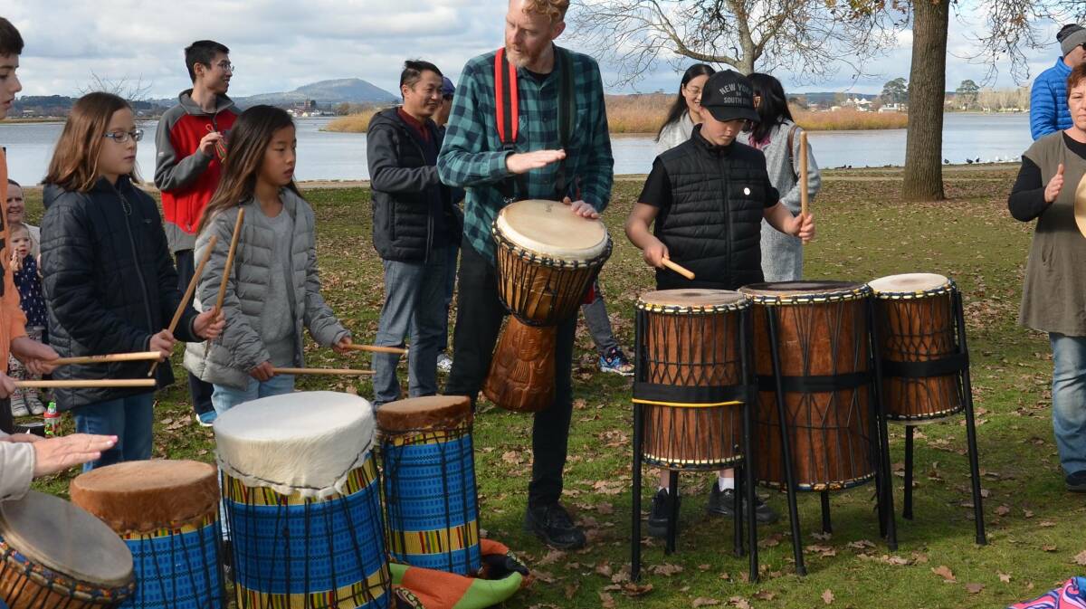 LIVELY FUN: HandzOn Drumming will play in the events precinct to celebrate compassion in Ballarat on Sunday.