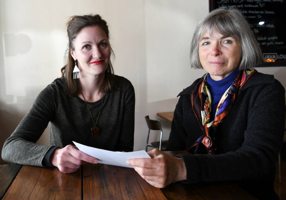 SUPPORT: Holly Baker with suicide bereavement specialist Anita Hoare. Picture: Kate Healy
