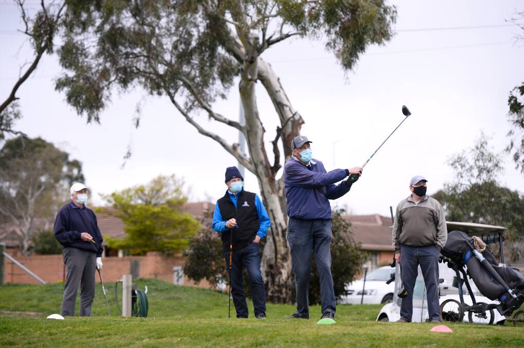 TEEING OFF: Golfers of all ages have again got back into the swing of things after the second lockdown restrictions were eased in regional Victoria last week. Picture: Adam Trafford