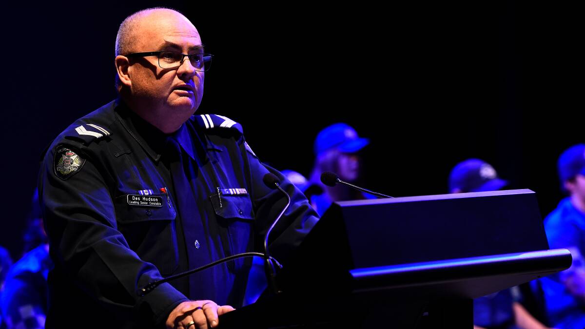 SPEAKING UP: Ballarat Police Leading Senior Constable Des Hudson. Picture: Adam Trafford