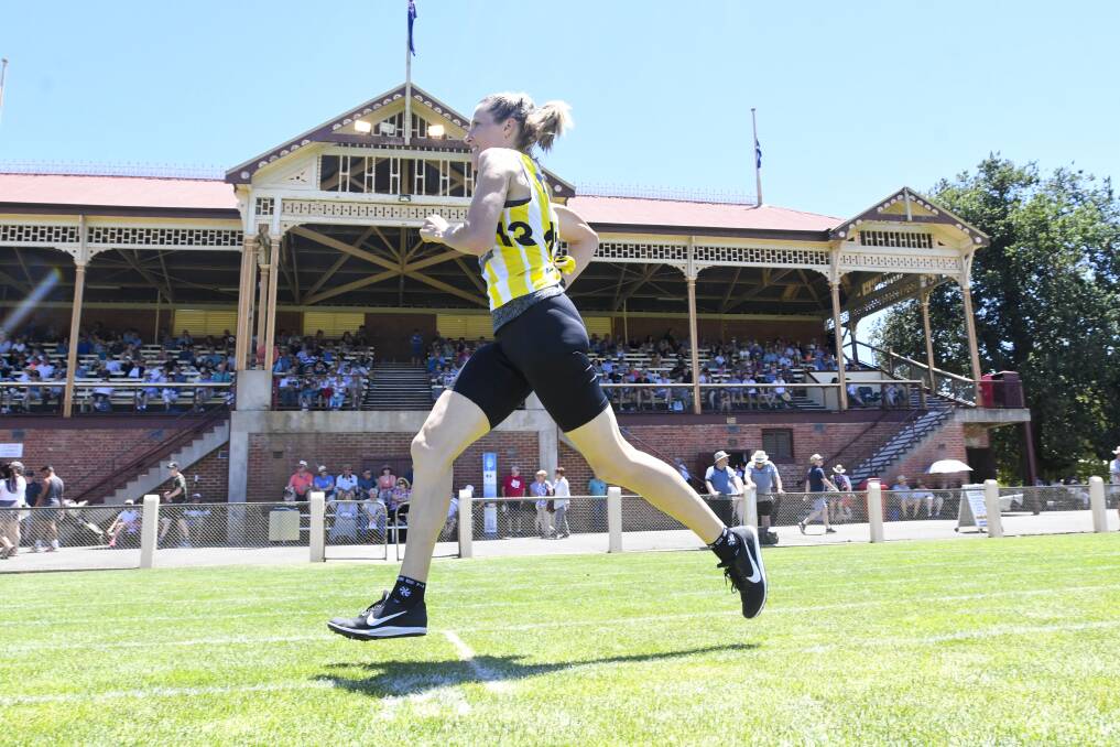 FESTIVAL RUN: A scene from last year's Maryborough Gift, where Highland bands play on the field amid the sporting action. Picture: Bendigo Advertiser