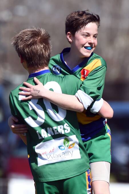 BFL under-14 reserves: Liam Vercoe and Campbell Drummond (Lake Wendouree). Picture: Kate Healy