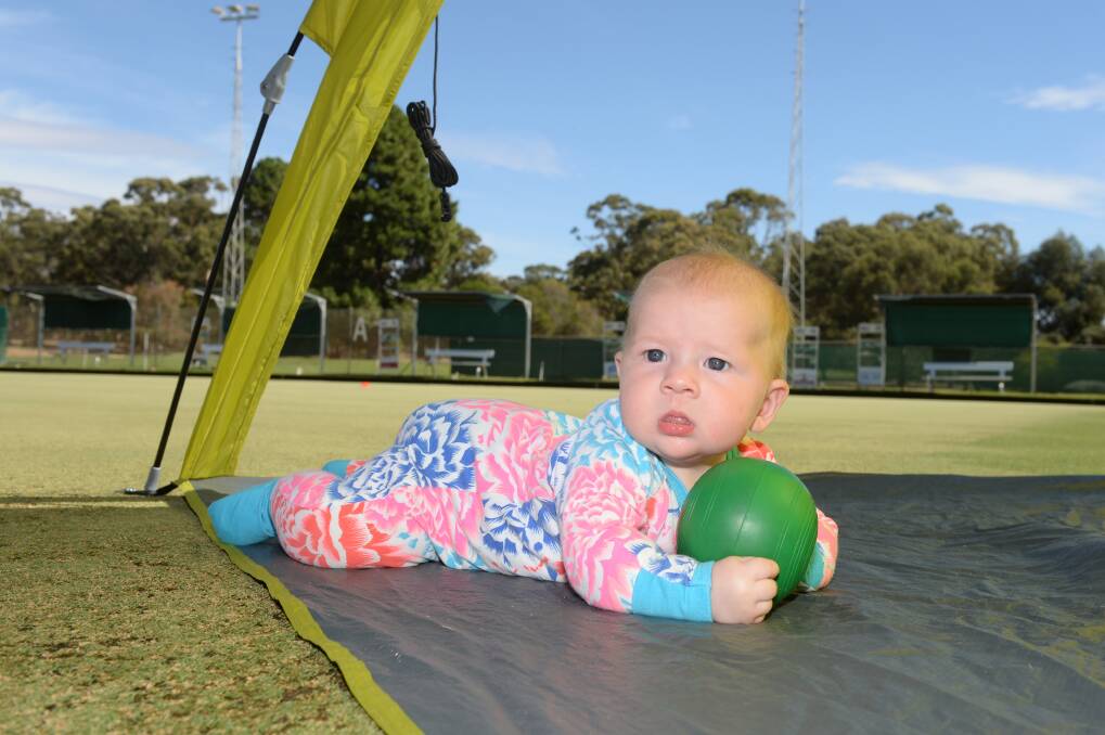 HANG OUT: Maryborough Golf and Bowls Club wants to help lead a strong, vibrant town culture for young generations like five-month-old Penny Thoroughgood. Picture: Kate Healy
