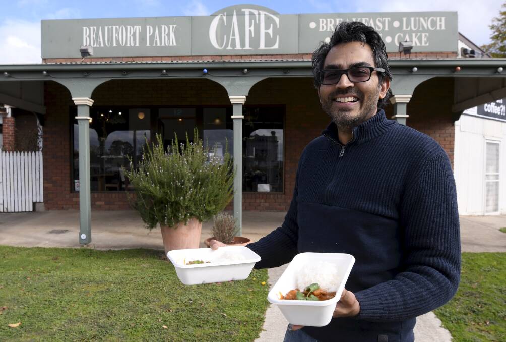 QUICK CHANGE: Beaufort Park Cafe's Anand Nadarajan needed to find a point of difference to keep business alive during lockdowns. The response to his curries took him by surprise. Picture Lachlan Bence