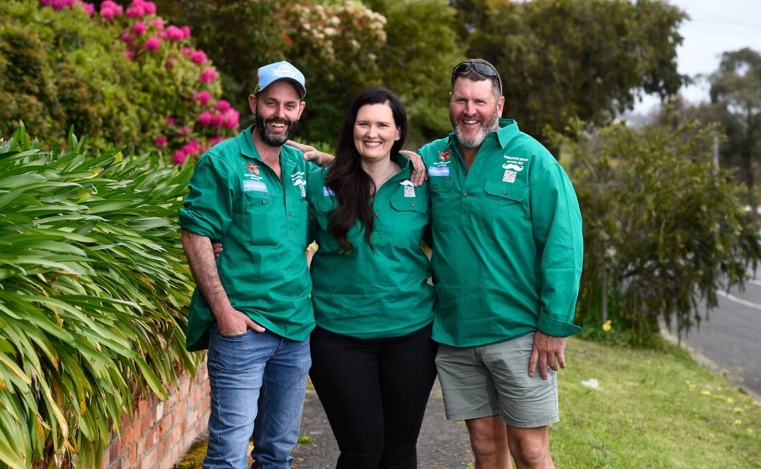 Truck drivers Shaun Teven and Damien Hodge with team captain Kathryn Teven (centre). Picture by Adam Trafford