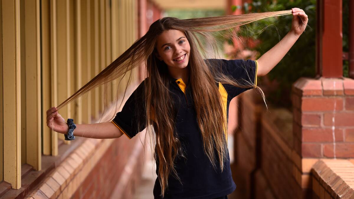 LONG WAIT: Sienna McLure will have her tresses trimmed to donate for wigs will fundraising for palliative care support at the same time. Picture: Adam Trafford