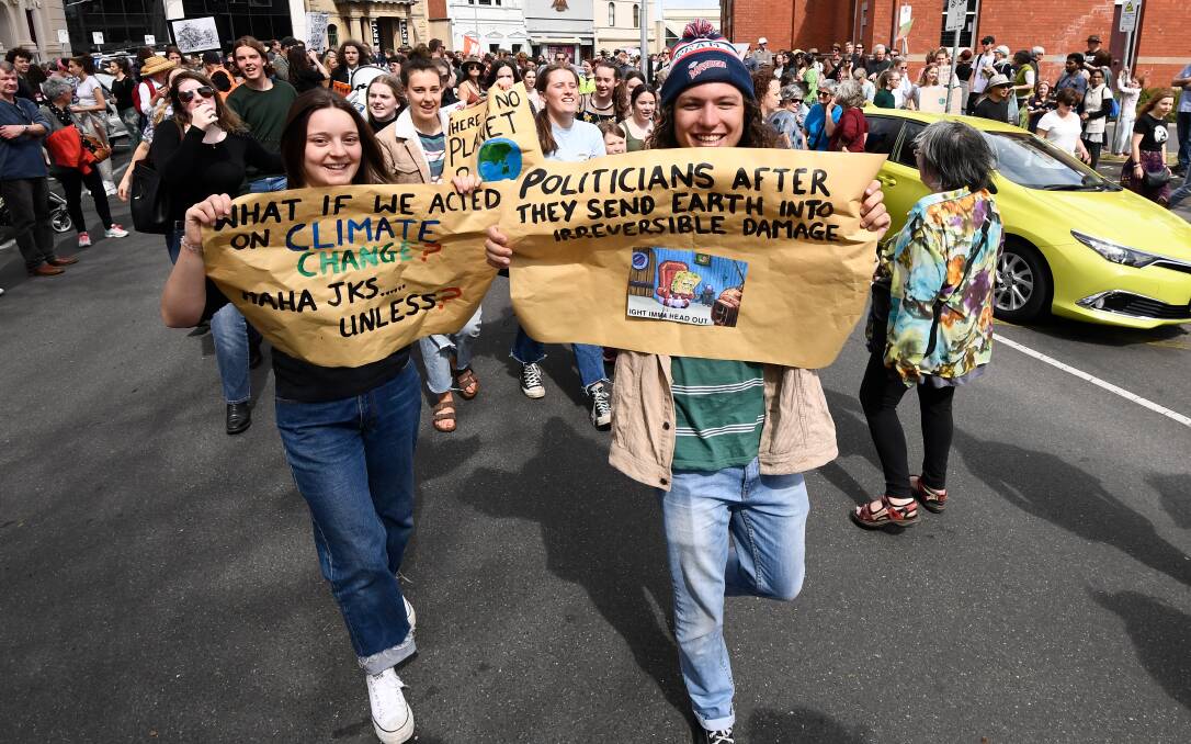 CALL-OUT: A scene from climate protests in Ballarat last week. Picture: Adam Trafford