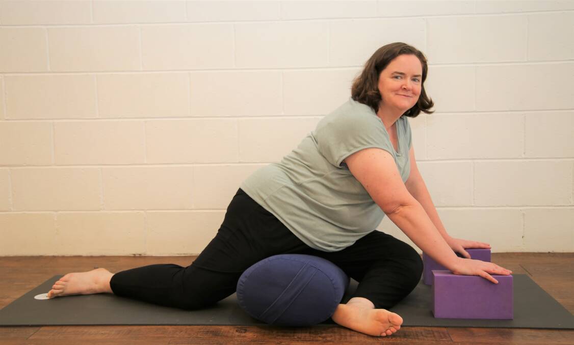 GUIDING: Ballarat yoga instructor Michelle Bowler is leading a class for bigger bodies to help all shapes become more comfortable shaping their practice to suit and breaking strerotypes. Picture: Absolute Yoga and Pilates.