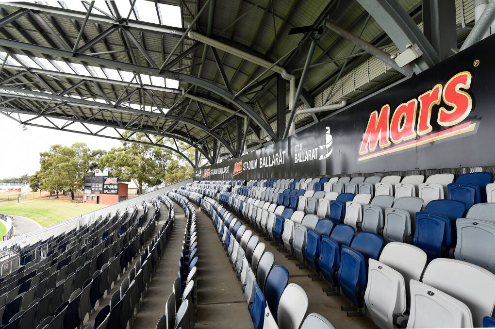 A redeveloped Eureka Stadium, branded Mars, opened in mid-2017 to host the city's first AFL match for premiership points. Picture by Adam Trafford