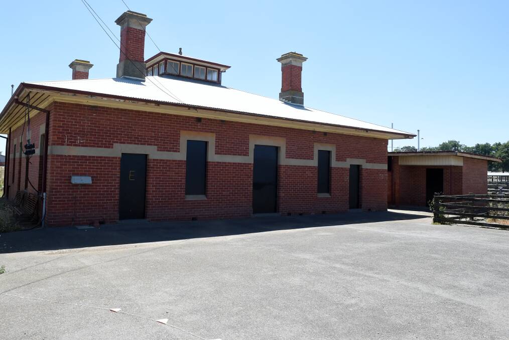 The heritage-listed building that will remain at the old Ballarat Saleyards amid Commonwealth Games building. Picture by Kate Healy