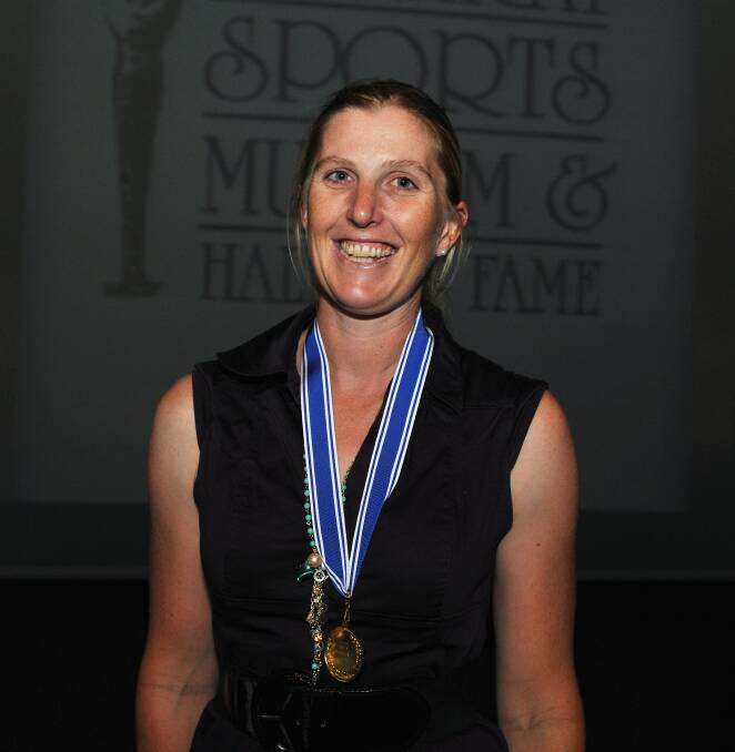 Rower Emily Carmody (née Martin) is inducted into Ballarat Sports Hall of Fame in 2012.