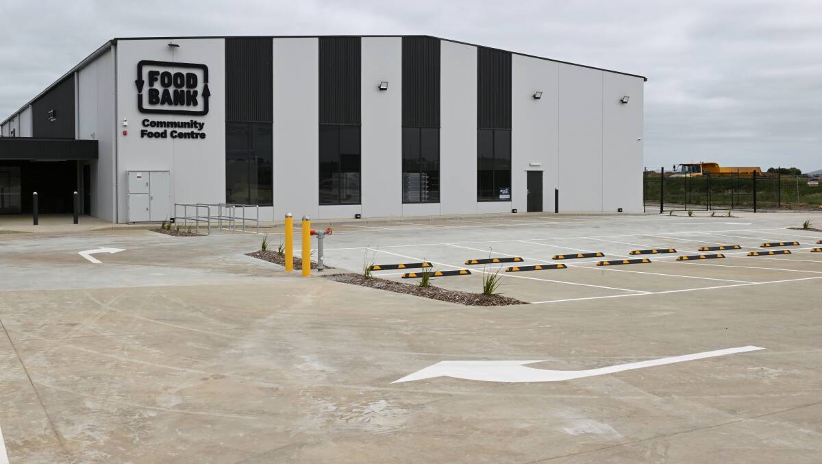 The FoodBank warehouse and car park as seen in Ballarat West Employment Zone earlier in November, 2023. Picture by Lachlan Bence