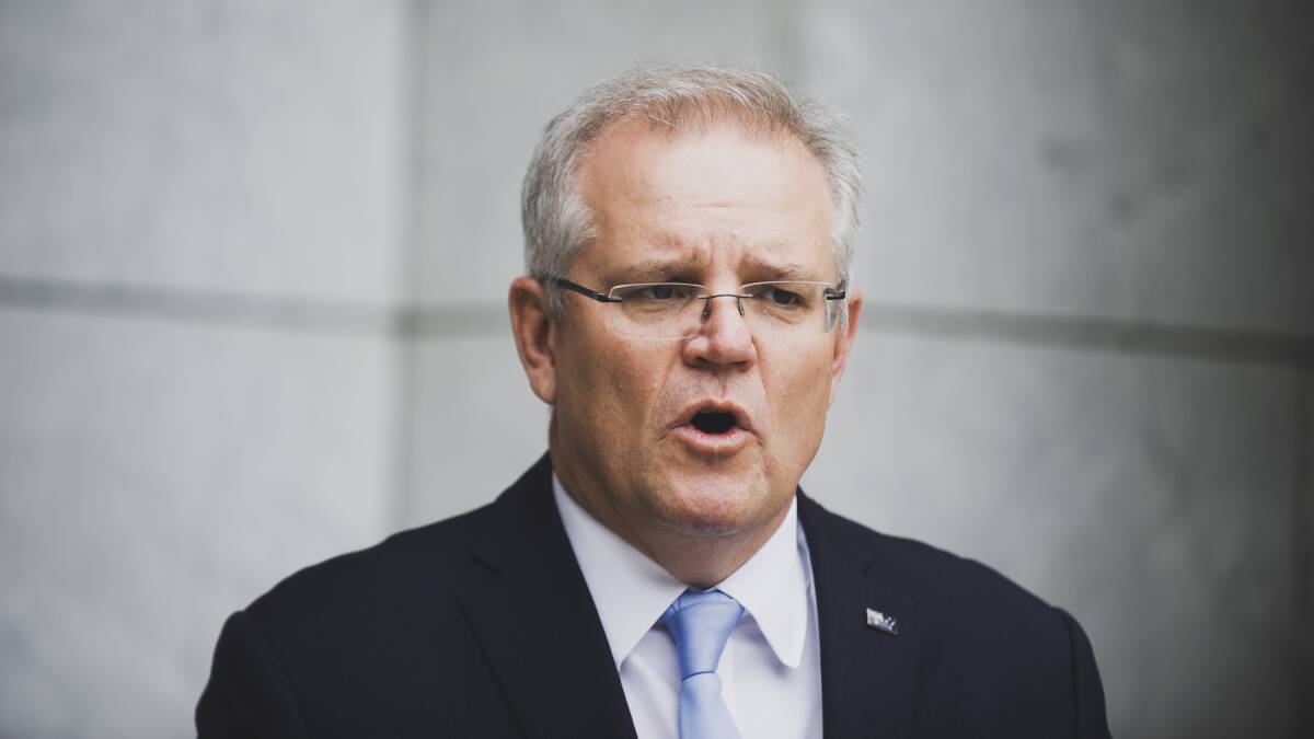 MARKET: Novel online betting has odds on what colour tie Prime Minister Scott Morrison will wear each day. Picture: The Canberra Times