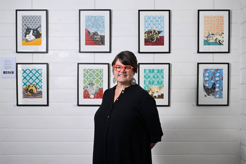 Nina Fitzsimons left an executive role in Indonesia to return home and continue to find healing from workplace trauma. She channels this healing through her art. Picture by Adam Trafford
