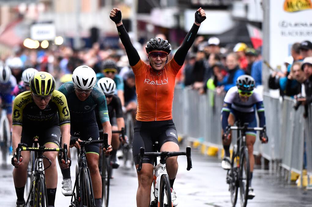 CYCLE CITY: Olympian Chloe Hosking wins the Australian criterium crown right in the heart of town, on Sturt Street. Our billing as the national home of cycling needs to be about more than just the champs. Picture: Adam Trafford