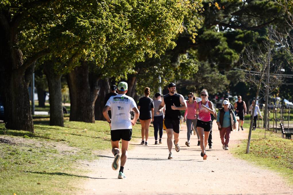 ACTION-PACKED: So long an exercise destination, Lake Wendouree has become an increasingly popular spot to move in iso times. Picture: Adam Trafford