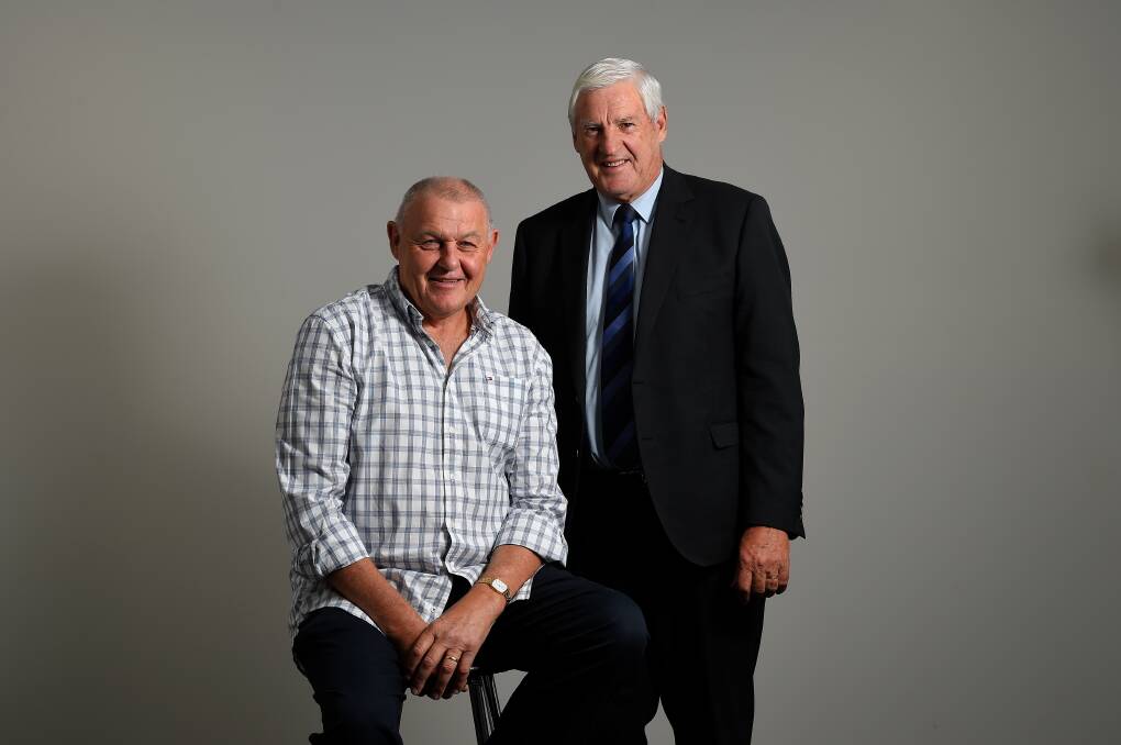 ROLE MODELS: Prominent retired homicide detective Ron Iddles and AFL great Peter Hudson are urging men to talk more about health concerns, mental and physical. Picture: Adam Trafford
