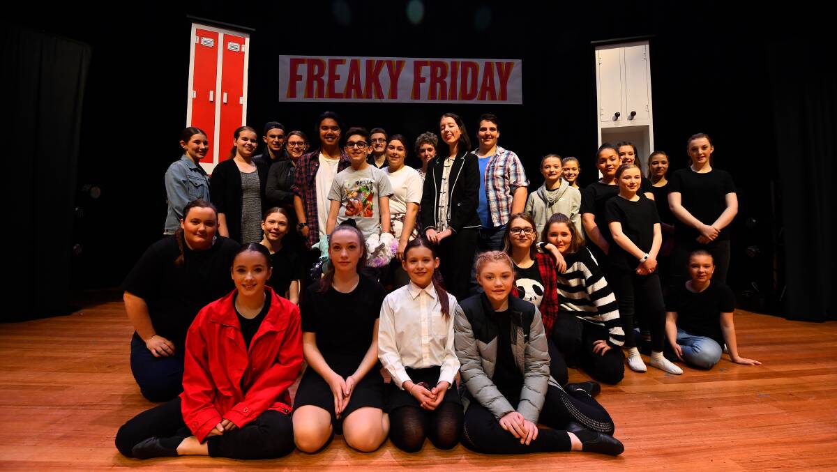 EXCITING: Mount Clear College's Freaky Friday cast polishing off dress rehearsals. Picture: Adam Trafford