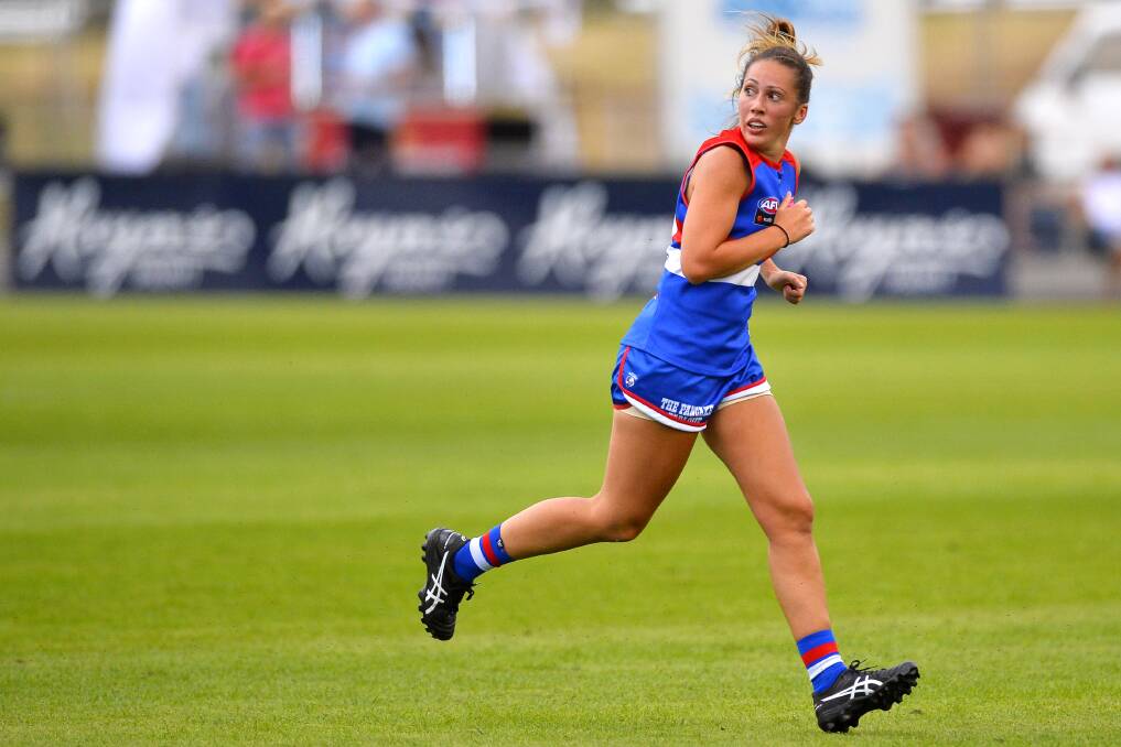 EXPERIENCE: Laura Bailey is back in action, joining AFLW newcomer Richmond this season. Bailey was a member of Western Bulldogs' inaugural AFLW team. 
