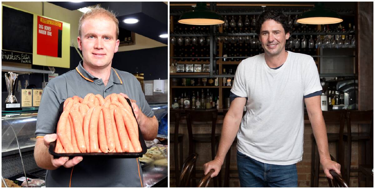 NEXT SERVE: Avoca butcher James Collicoat (left), who now boasts the nation's second-best sausage, is set to team up with celebrity chef Colin Fassnidge in Grampians Grape Escape.