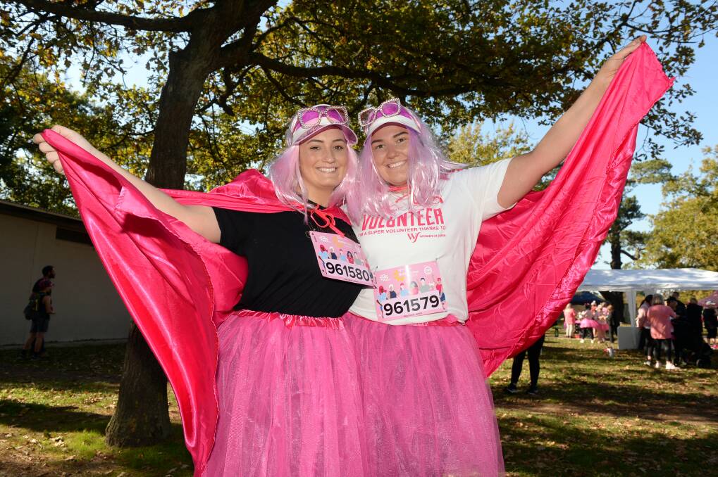 Ballarat sisters Lucy Quinlan and Emily Quinlan. Emily is a Breast cancer survivor and ambassador for the Mother's Day Classic in 2023. Picture by Kate Healy